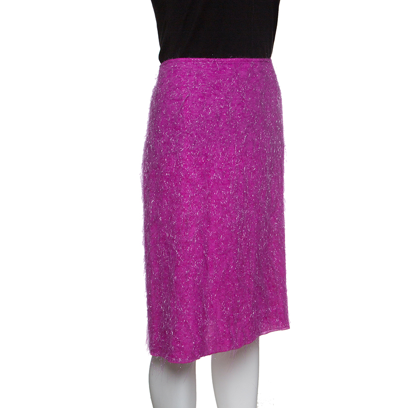 

Emporio Armani Pink Fuzzy Lurex Skirt
