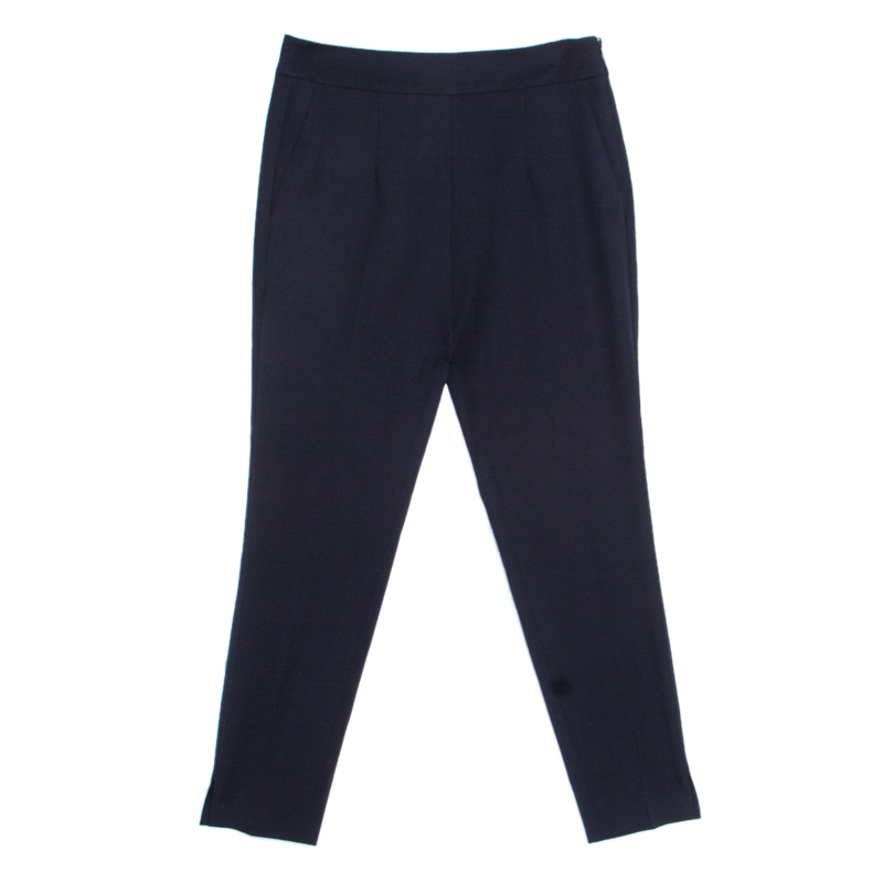 

Emporio Armani Navy Blue Wool Tailored Trousers