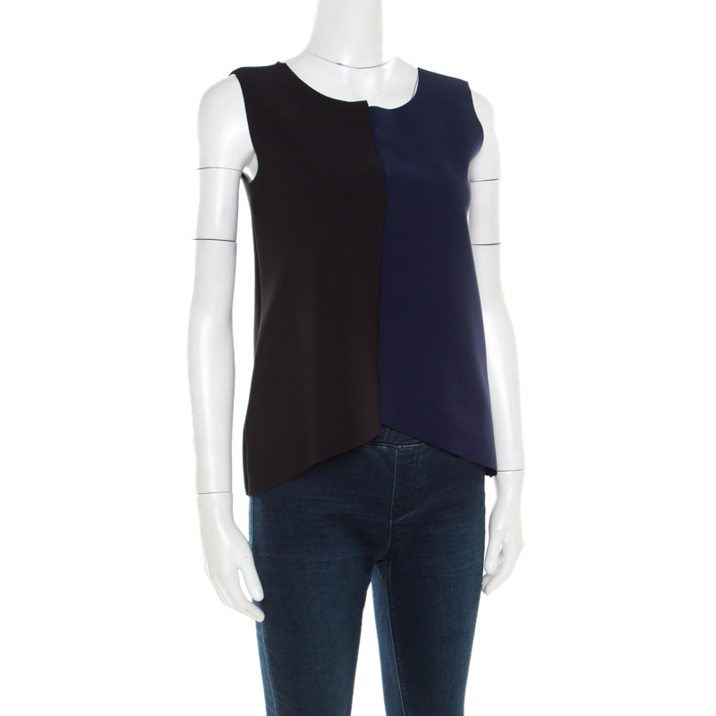 

Emporio Armani Navy Blue and Black Sleeveless Top