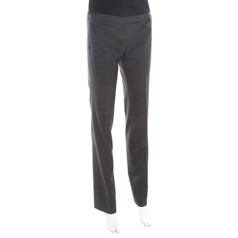 

Emporio Armani Grey Wool Linea Tailored Trousers