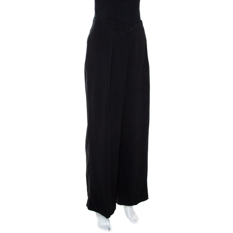 

Emporio Armani Black Crepe Palazzo Pants