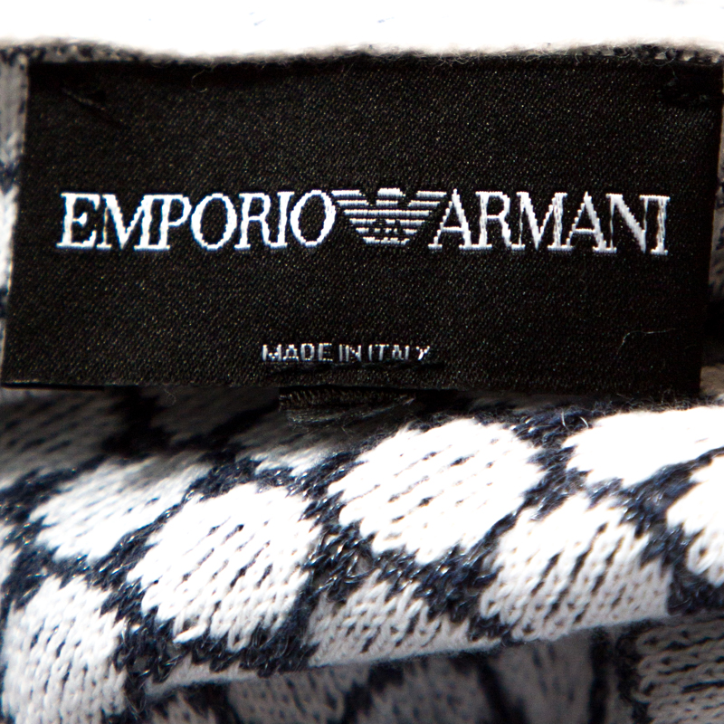 Pre-owned Emporio Armani White Knit Button Front Cardigan S