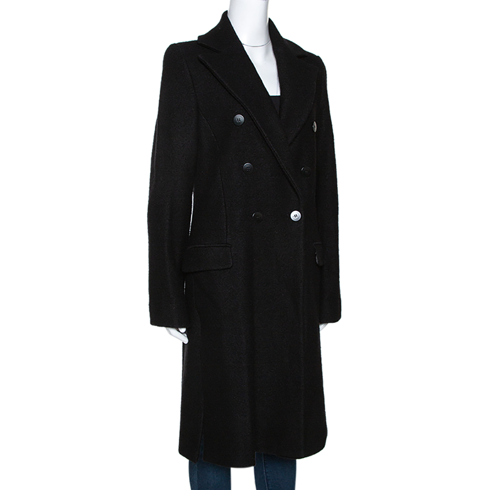

Emporio Armani Black Wool Double Breasted Coat