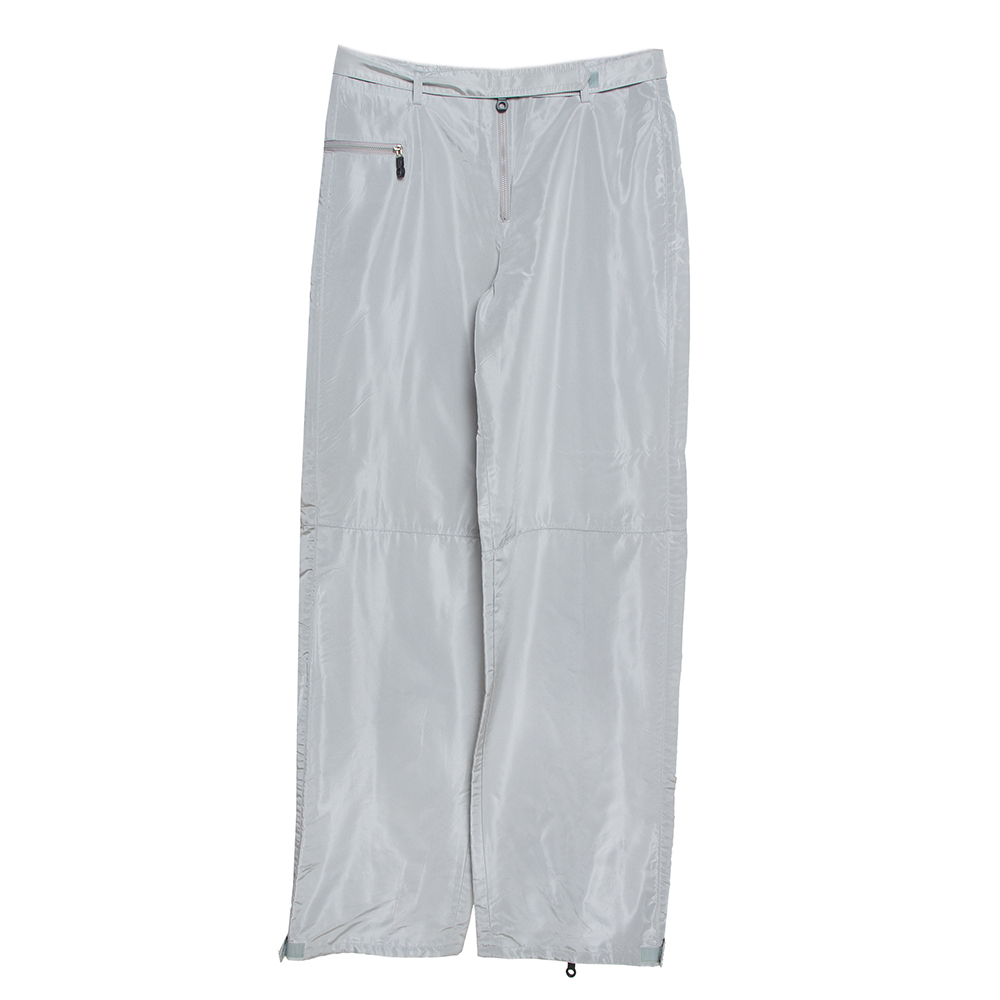 

Emporio Armani Grey Coated High Waist Pants