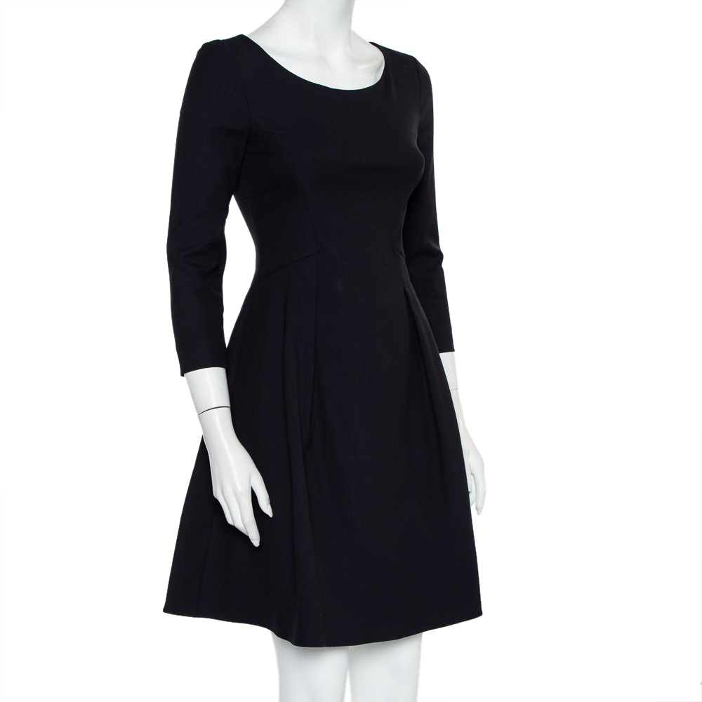 

Emporio Armani Midnight Blue Crepe A Line Midi Dress, Navy blue