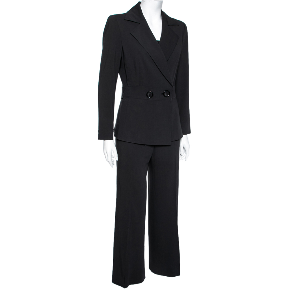 

Emporio Armani Vintage Black Wool Belt Detailed Tailored Suit