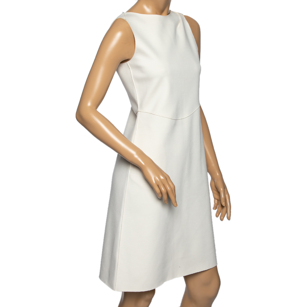 

Emporio Armani White Synthetic Seam Detail Dress M