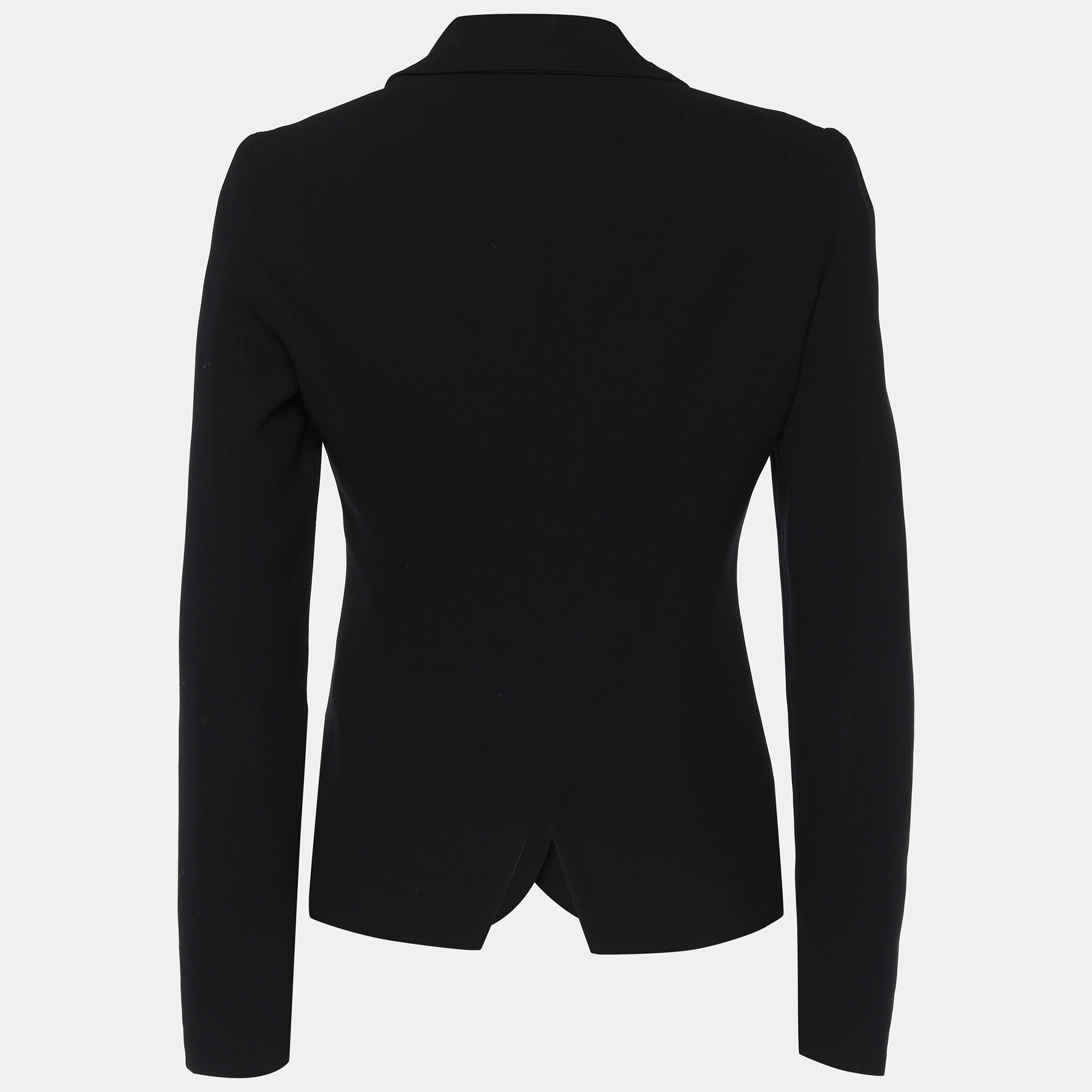 

Emporio Armani Black Crepe Single Breasted Blazer