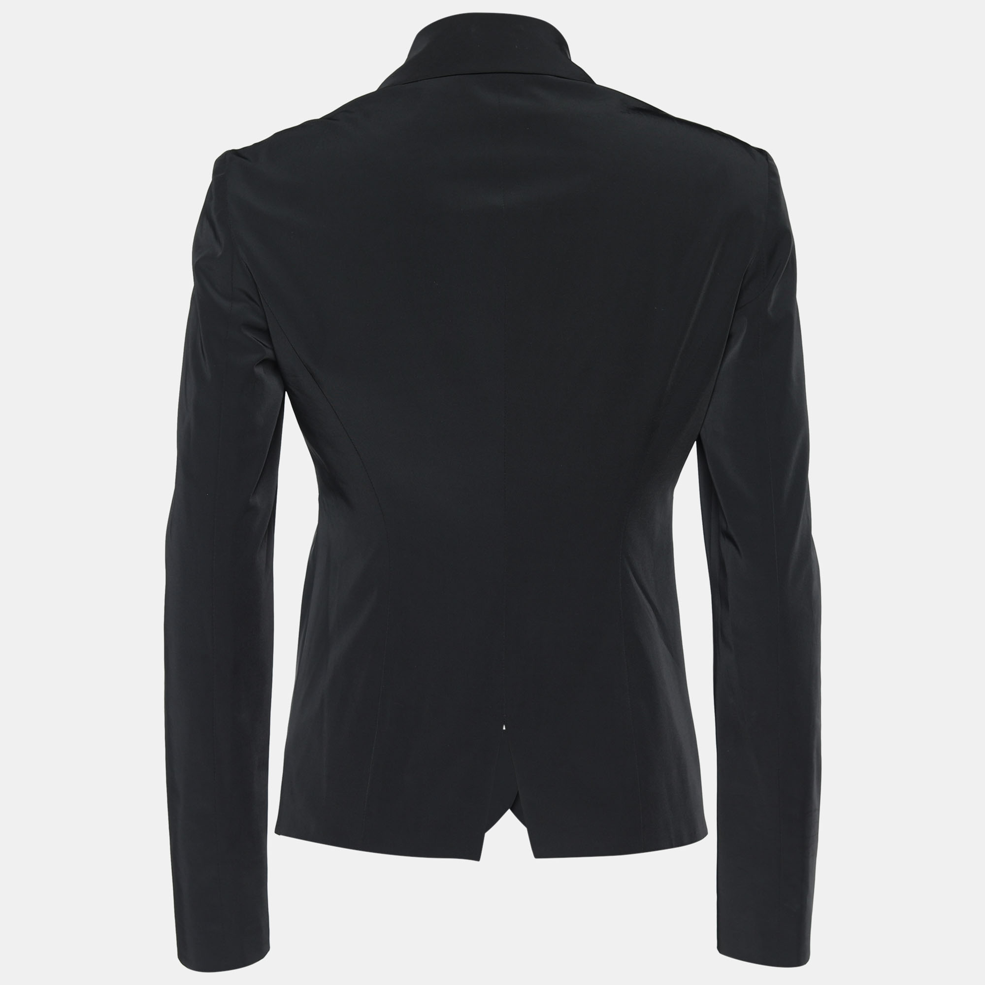 

Emporio Armani Black Synthetic Single Breasted Blazer