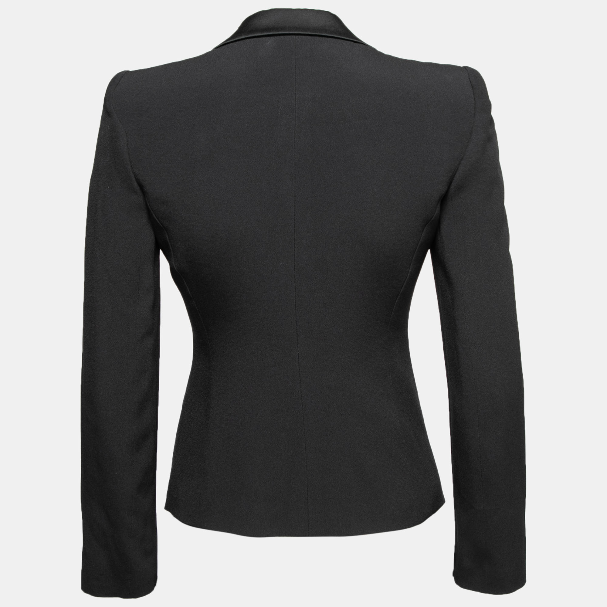 

Emporio Armani Black Acetate Side Bow Long Sleeve Blazer