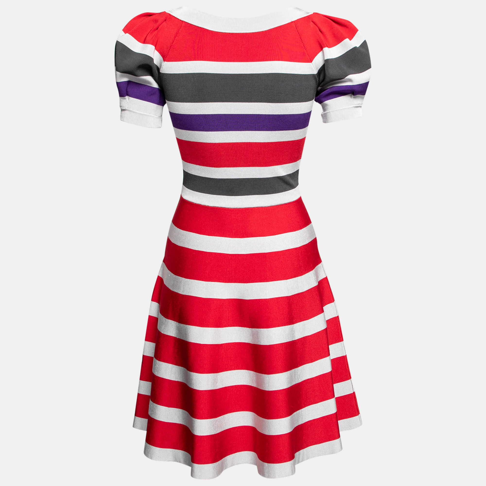 

Emporio Armani Multicolor Striped Knit Flared Dress