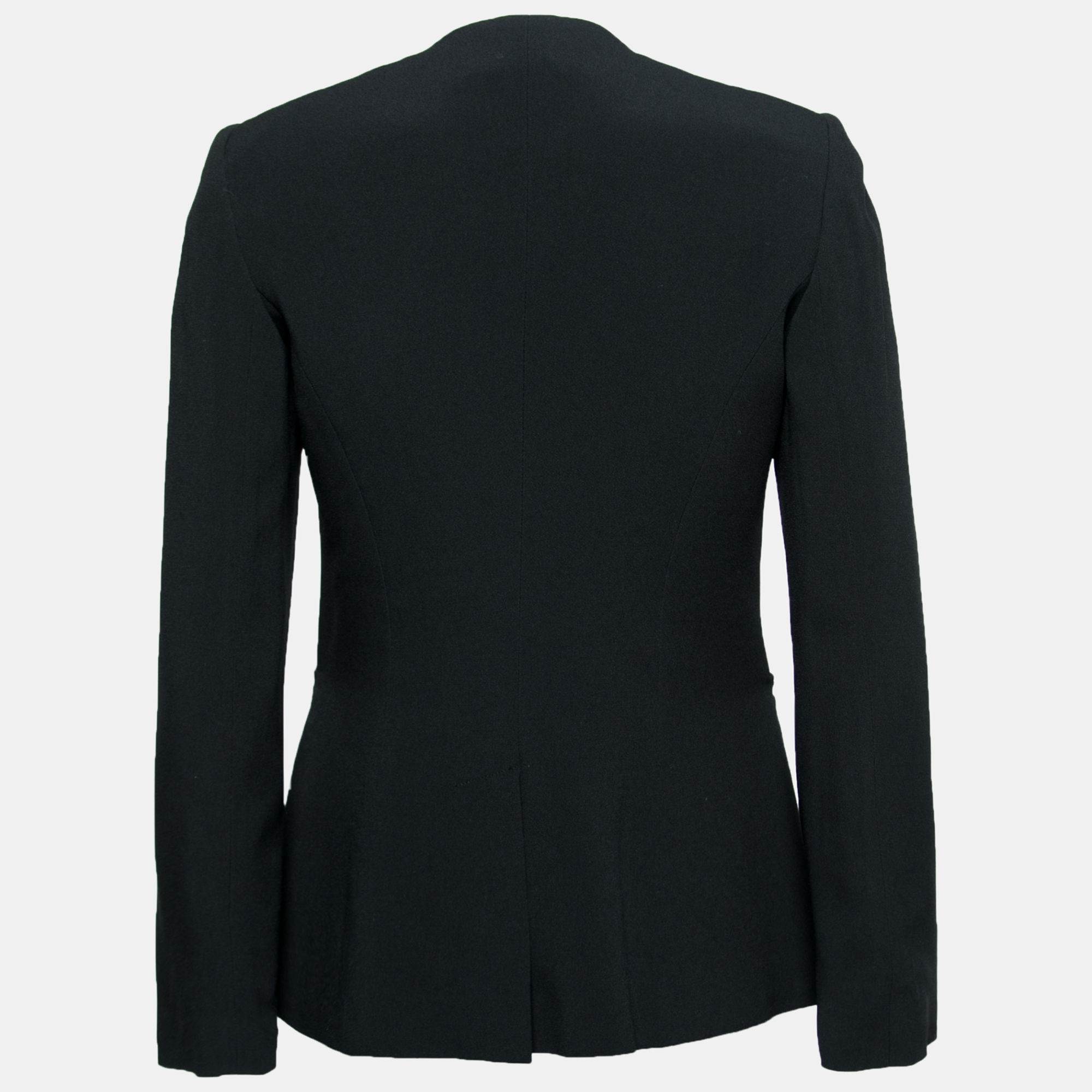 

Emporio Armani Black Crepe Single Breasted Blazer