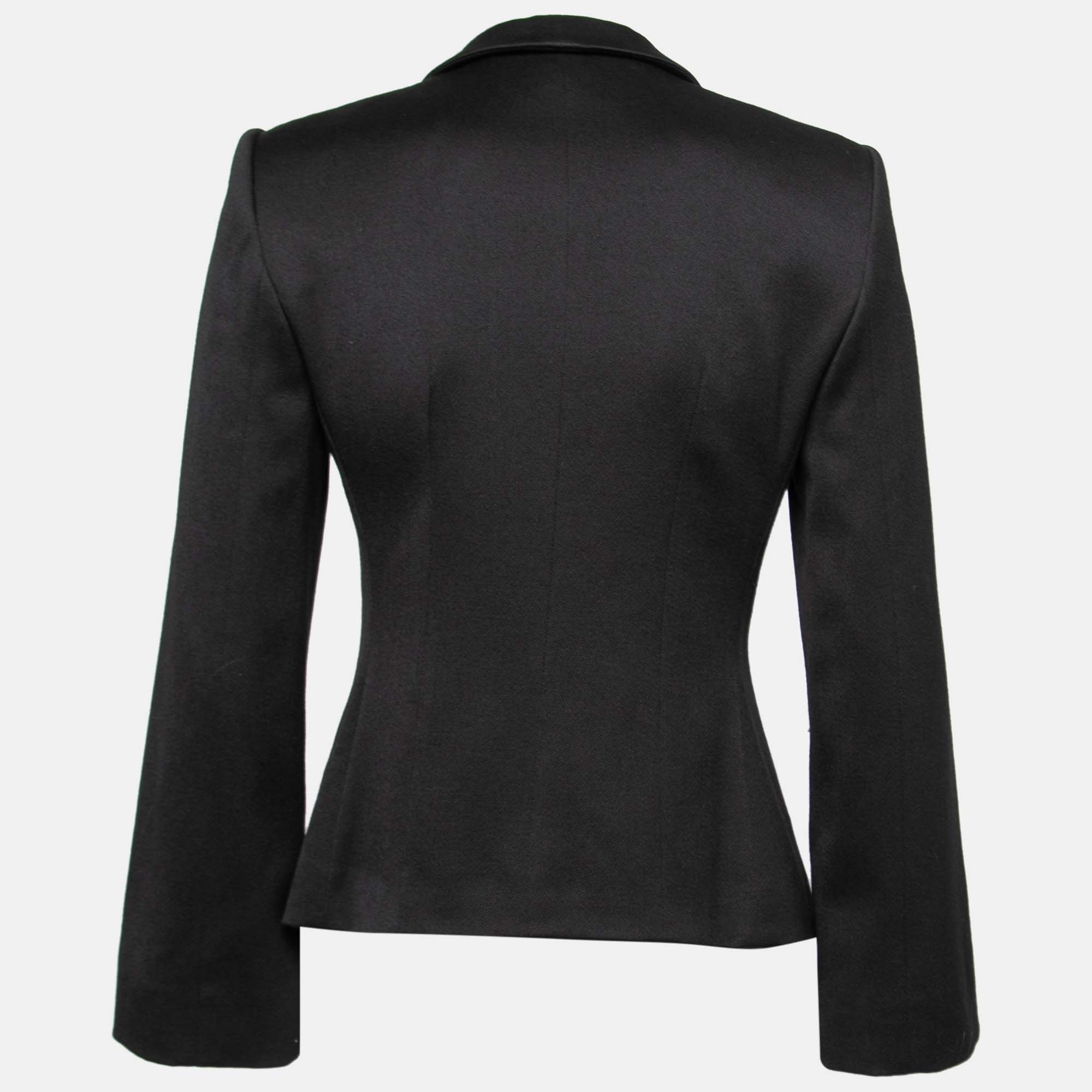 

Emporio Armani Black Wool Single Breasted Blazer