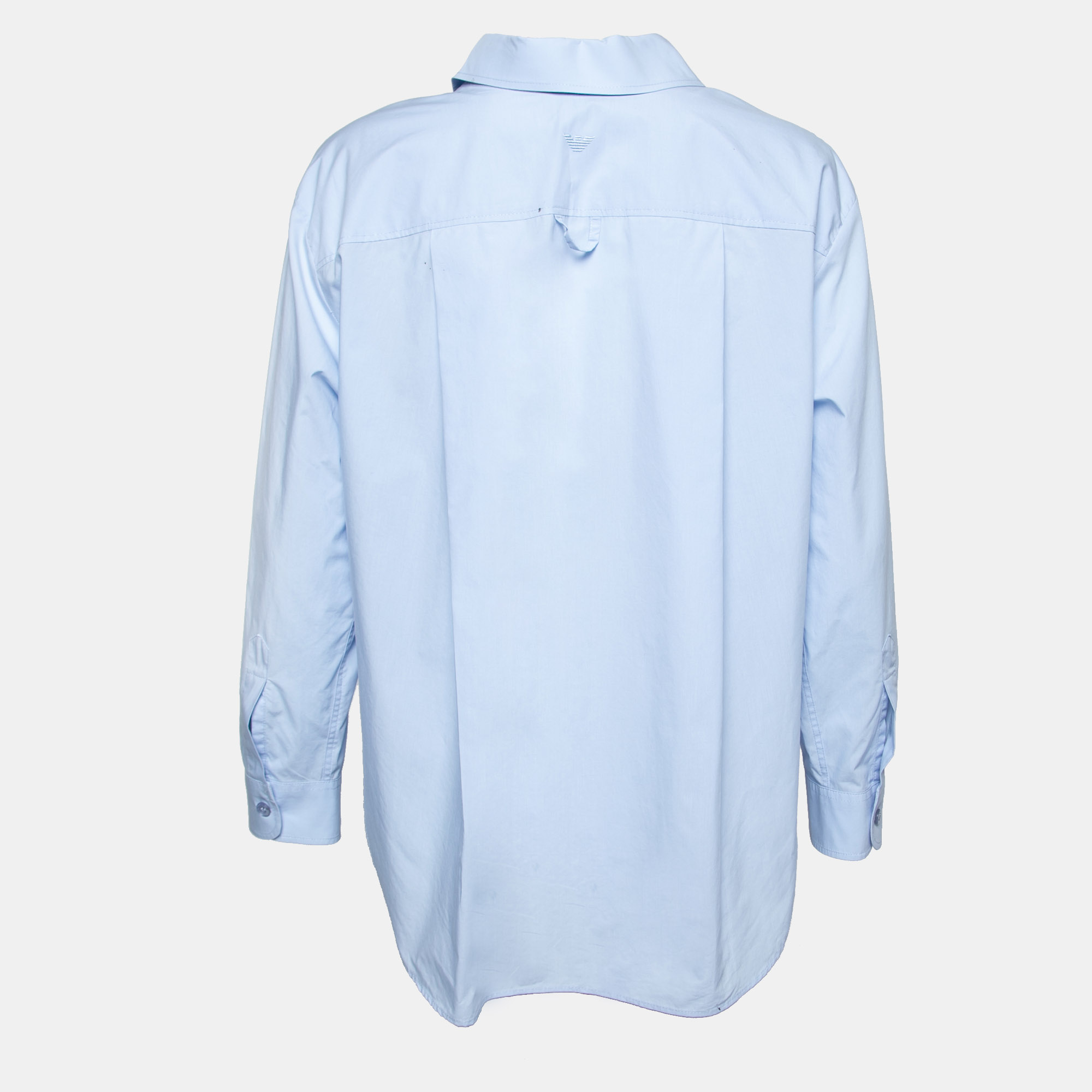 

Emporio Armani Light Blue Cotton Button Front Shirt