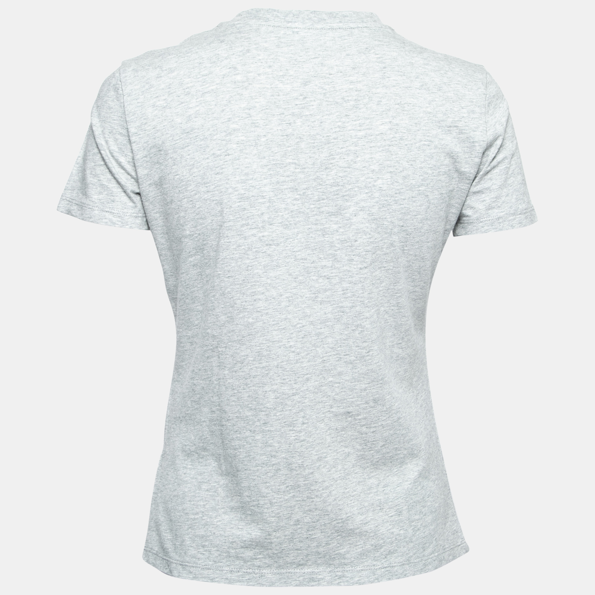 

Emporio Armani Grey Stretch Cotton Logo Embellished T-Shirt