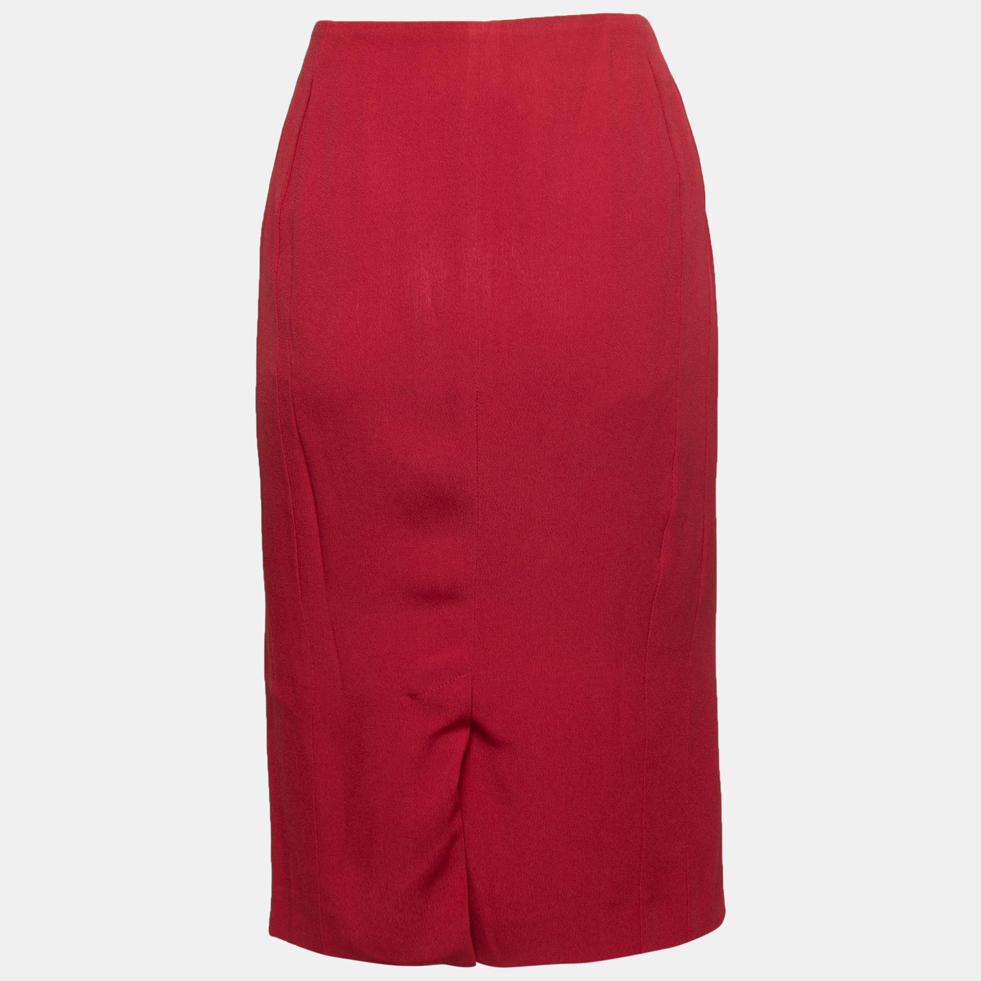 

Emporio Armani Red Crepe Pencil Skirt