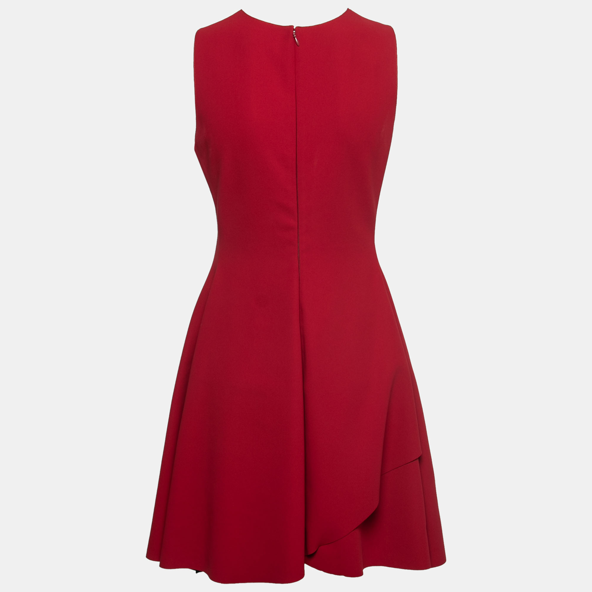 

Emporio Armani Red Crepe Sleeveless Flared Dress