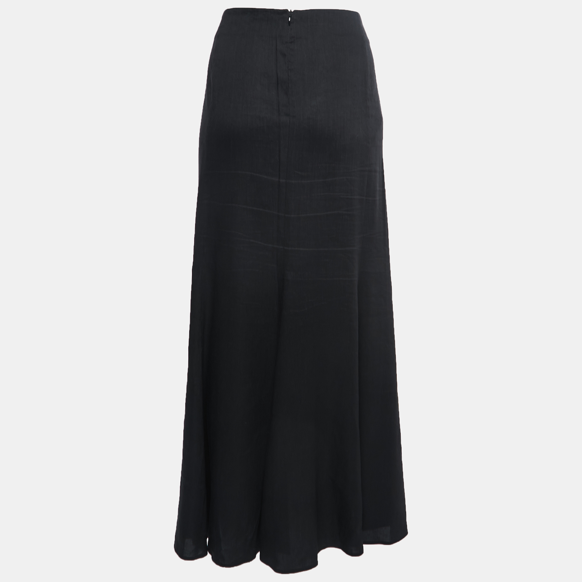 

Emporio Armani Vintage Black Linen Maxi Skirt