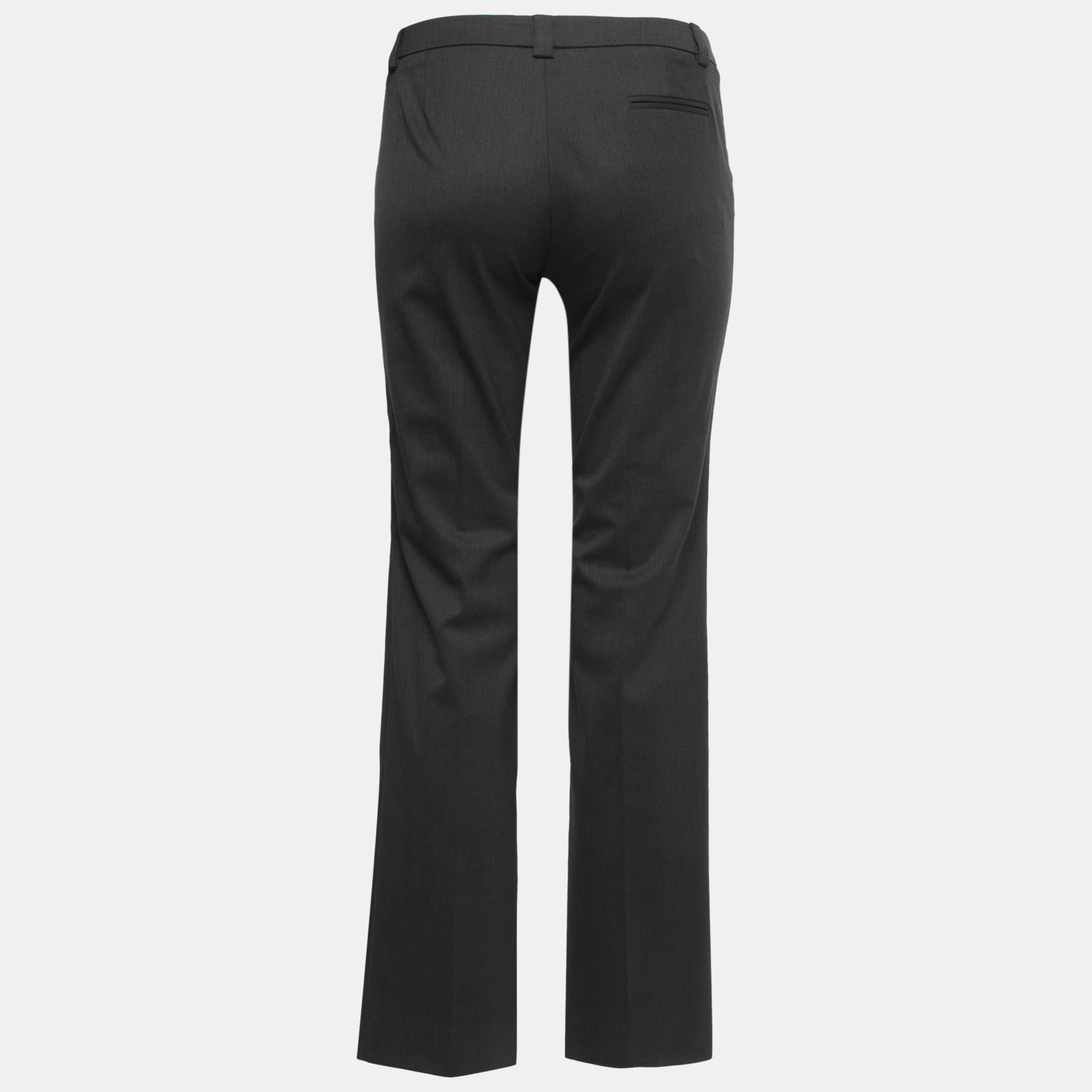 

Emporio Armani Charcoal Grey Wool Tailored Trousers