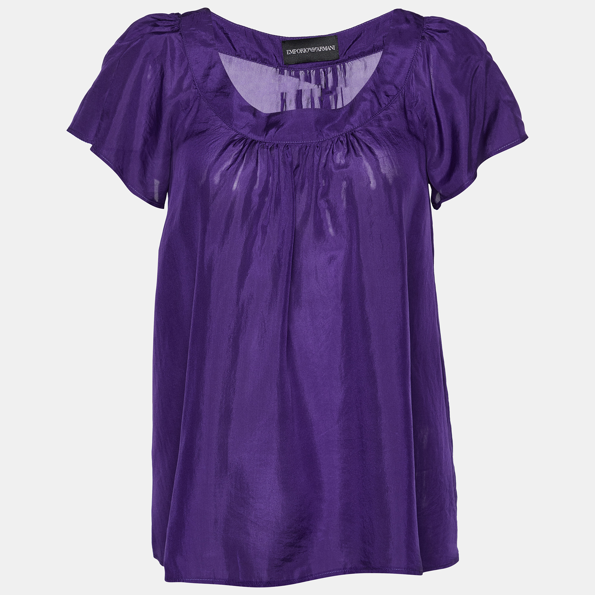 

Emporio Armani Purple Silk Top S