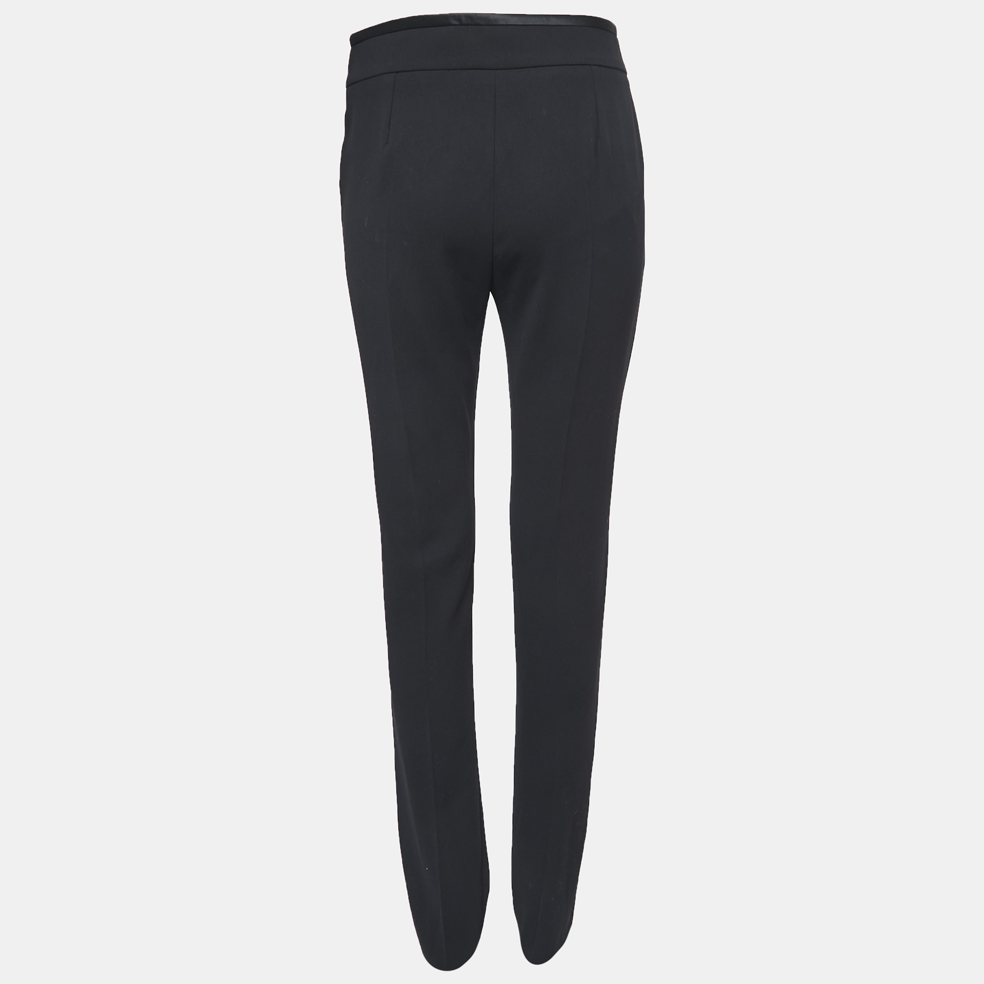 

Emporio Armani Black Crepe Straight Fit Pants