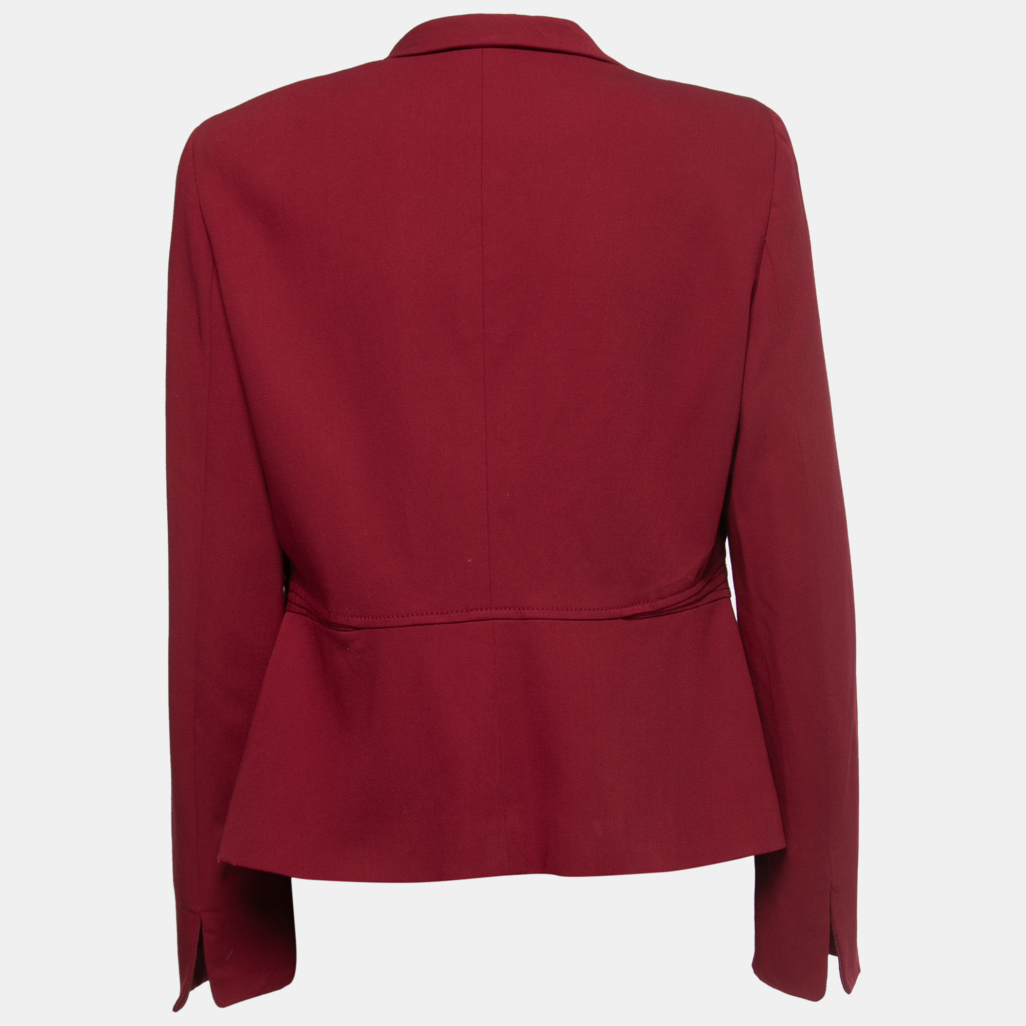 

Emporio Armani Red Crepe Single Breasted Blazer