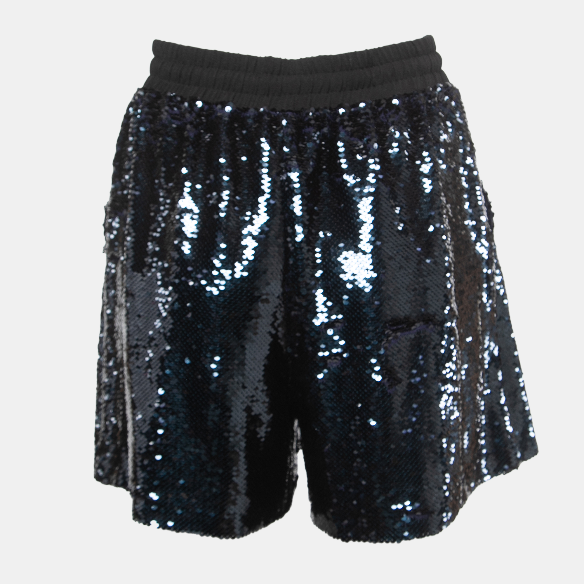 

Emporio Armani Blue Sequined Drawstring Shorts