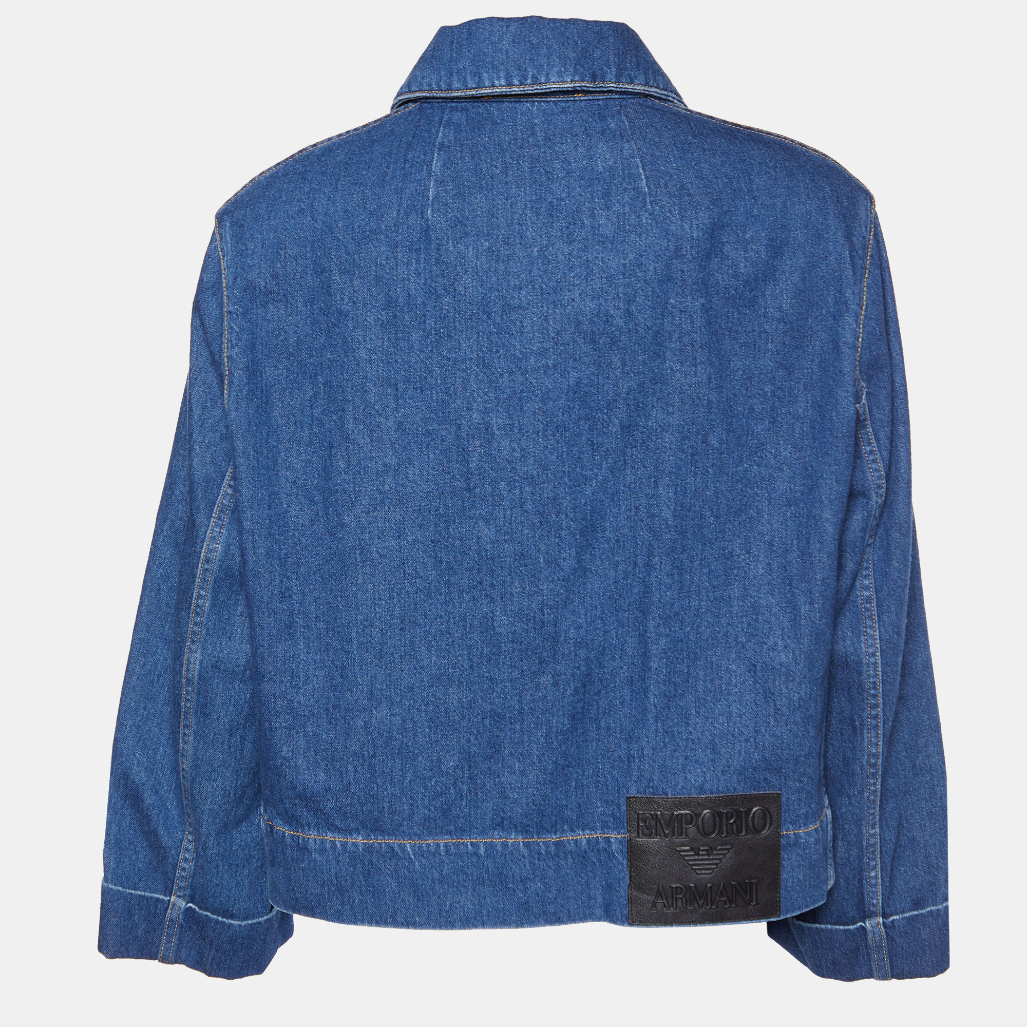 

Emporio Armani Blue Denim Button Front Jacket