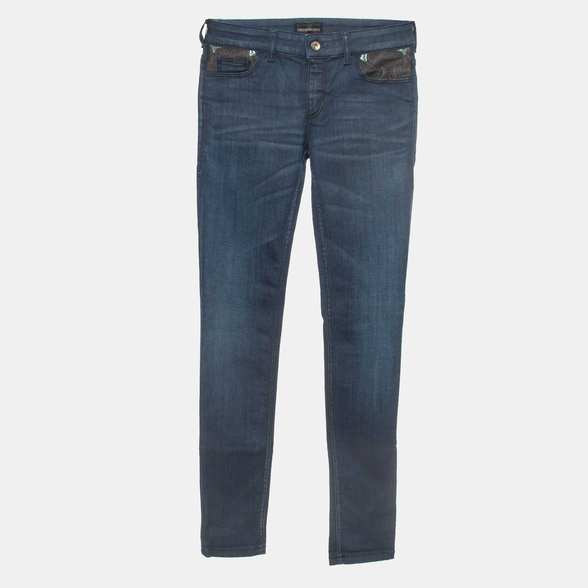 

Emporio Armani Dark Blue Pocket Detailed Dakota Jeans  Waist 28