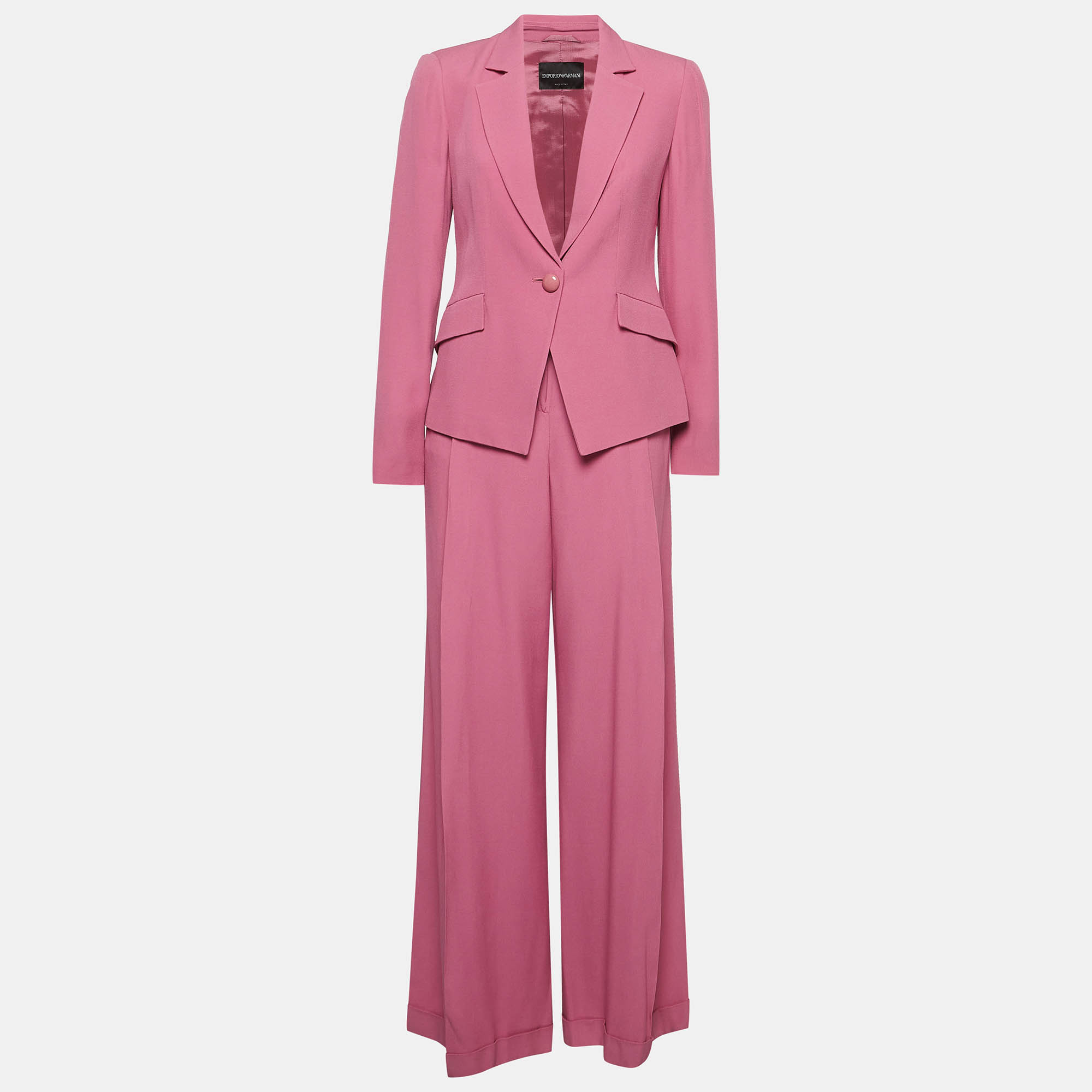 

Emporio Armani Pink Crepe Single Breasted Blazer Suit