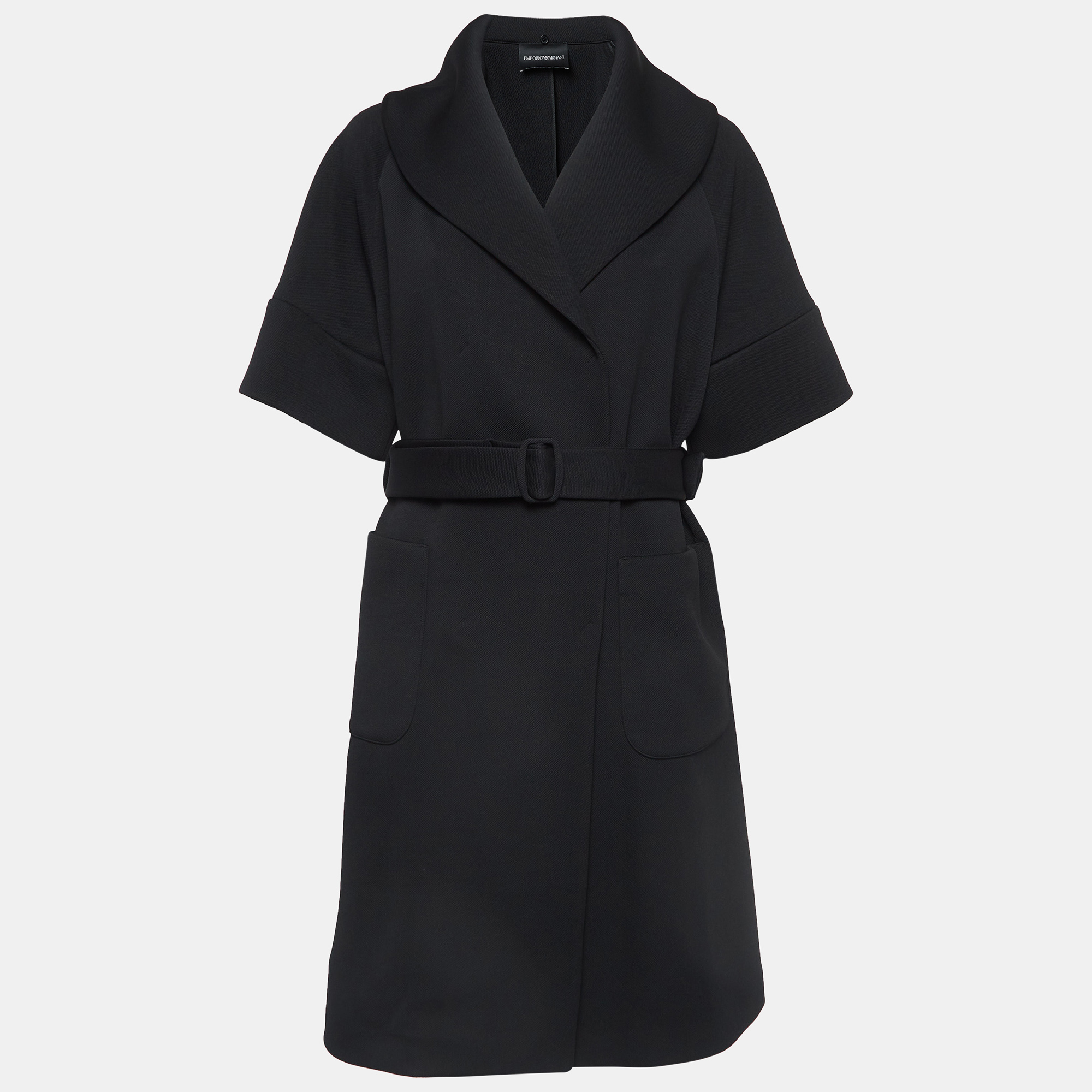 

Emporio Armani Black Belted Coat