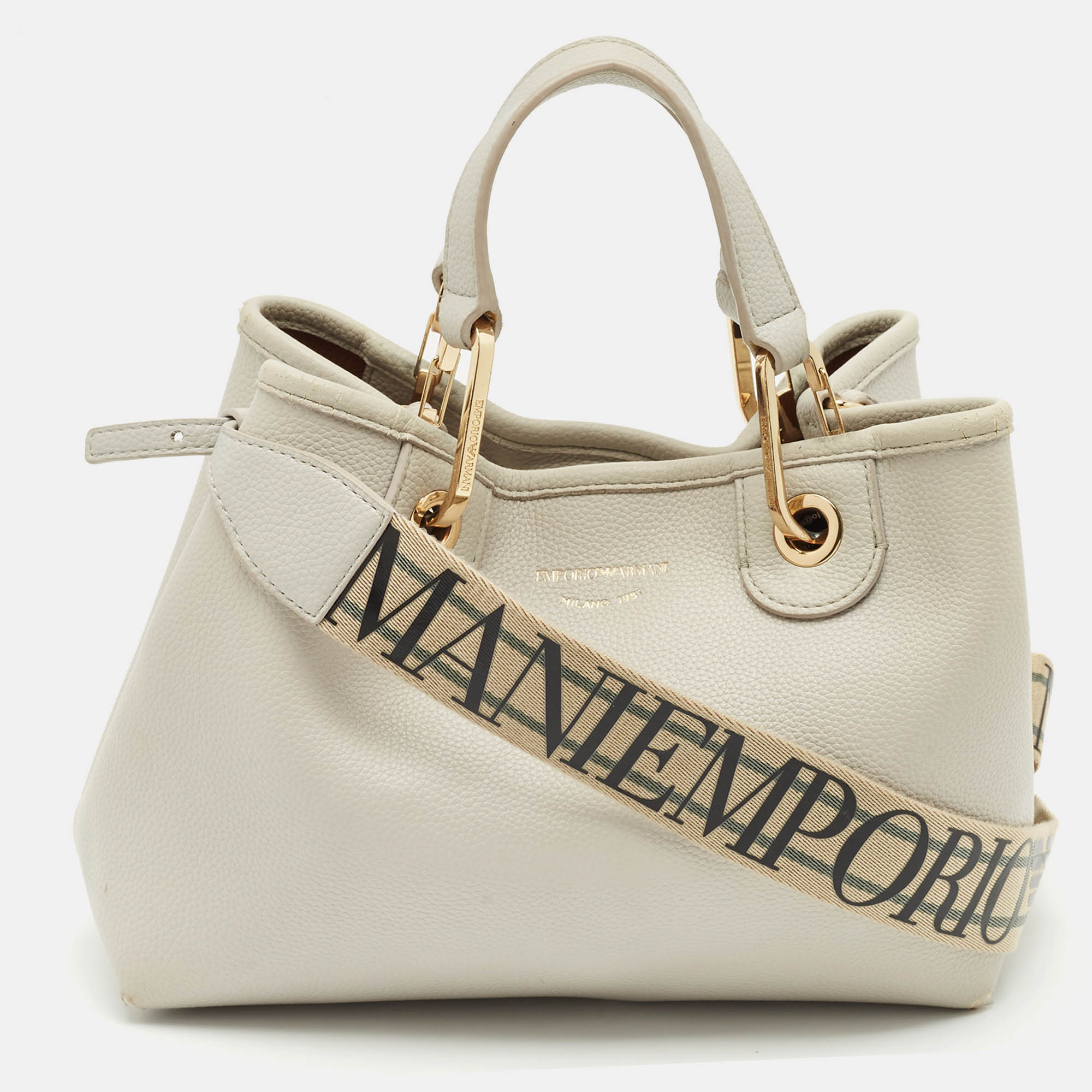 

Emporio Armani Grey Faux Leather  MyEA Shopper Tote