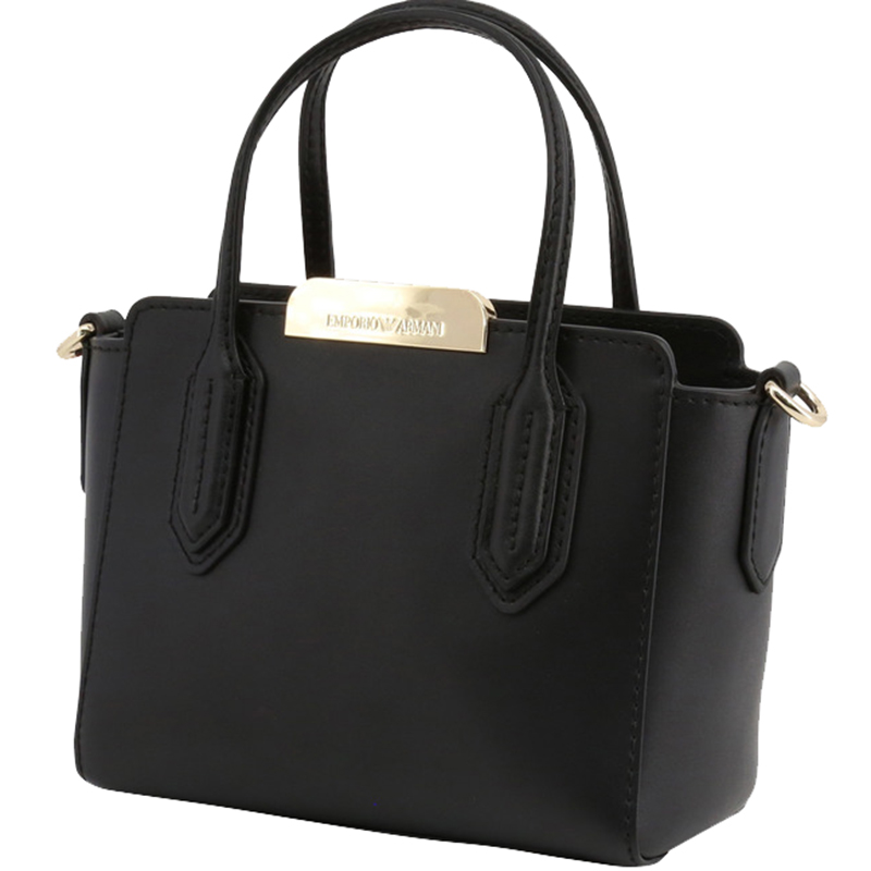 

Emporio Armani Black Leather Top Handle Bag