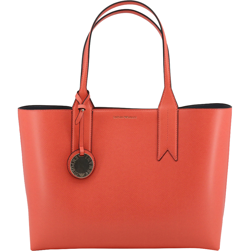 Pre Owned Emporio Armani Pink Fabric Shopping Tote