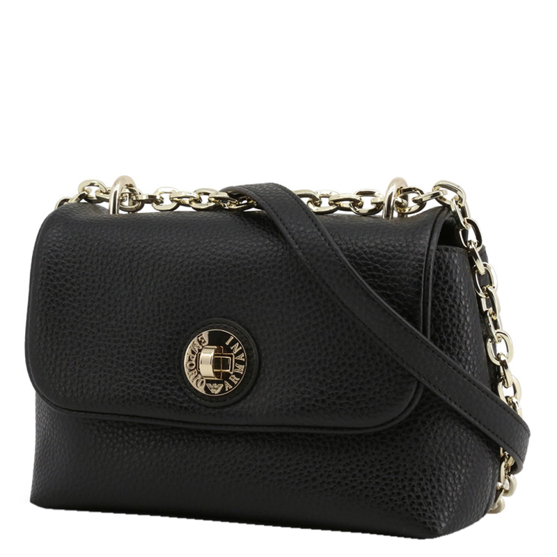 

Emporio Armani Black Leather Chain Crossbody Bag