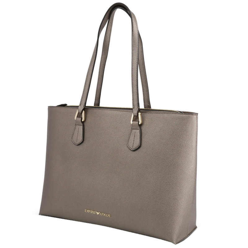 

Emporio Armani Brown Leather Shopping Tote Bag