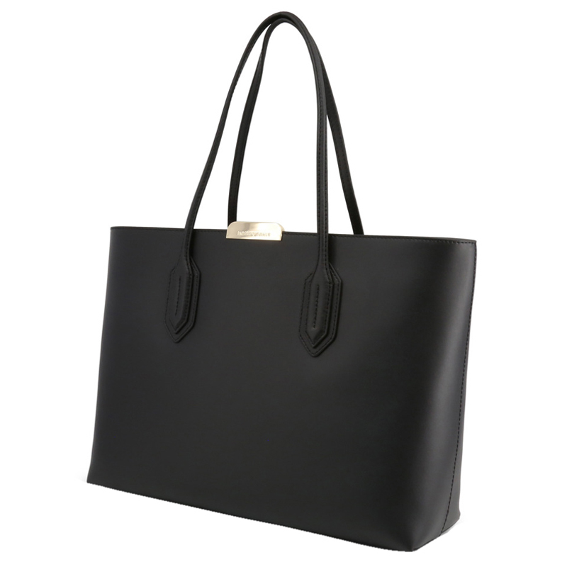 

Emporio Armani Black Leather Shopping Tote Bag