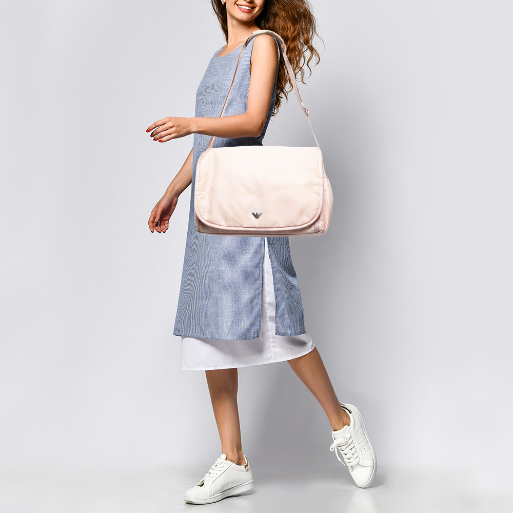 

Emporio Armani Pink Nylon Baby Changing Bag