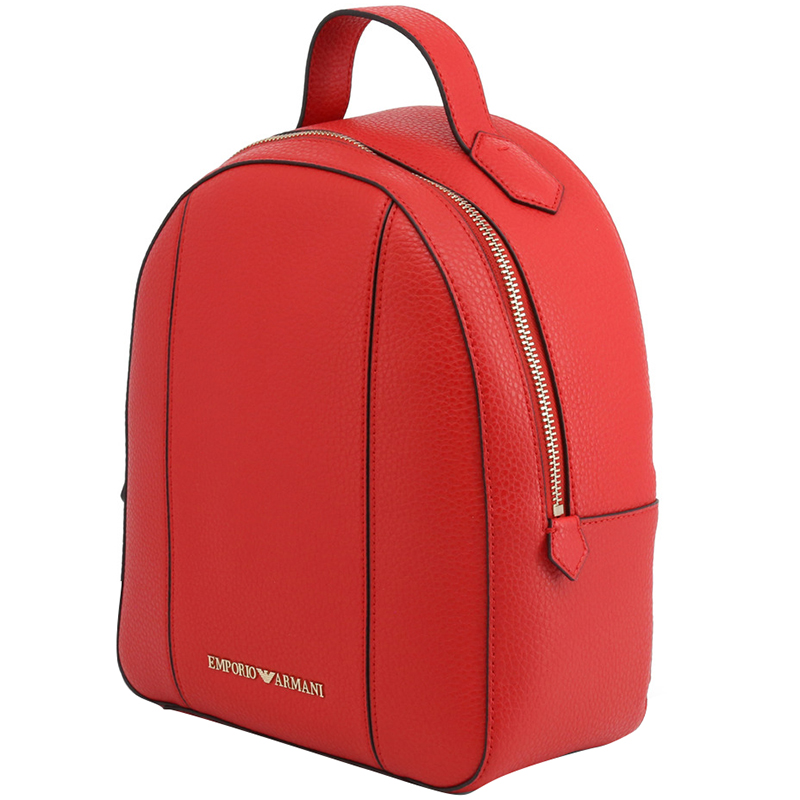 

Emporio Armani Red Faux Leather Backpack