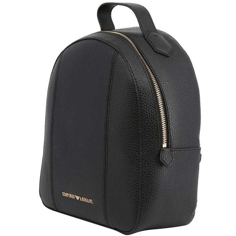 

Emporio Armani Black Faux Leather Backpack