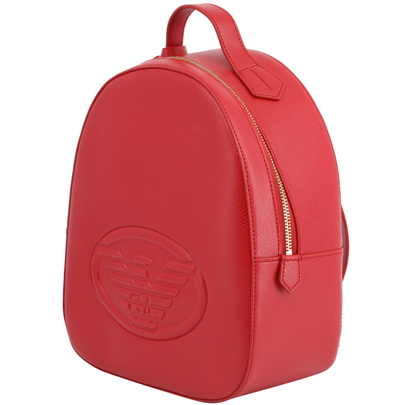 

Emporio Armani Red Faux Leather Backpack
