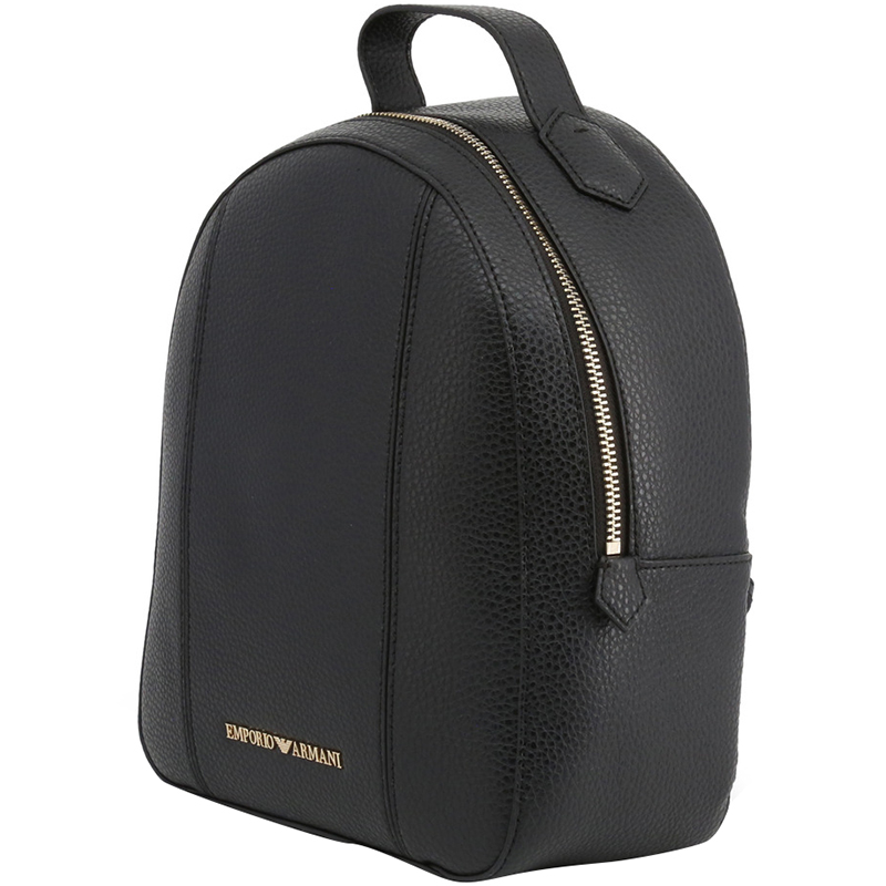 

Emporio Armani Black Faux Leather Backpack