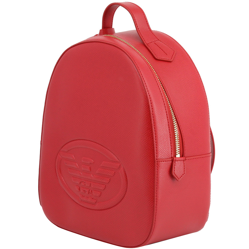 

Emporio Armani Red Faux Leather Backpack