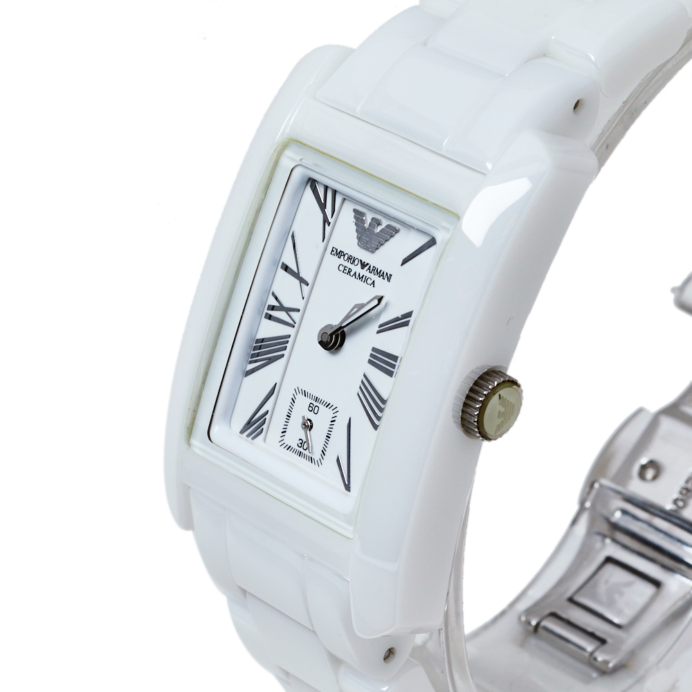 

Emporio Armani White Ceramic Stainless Steel AR1409 Women's Wristwatch