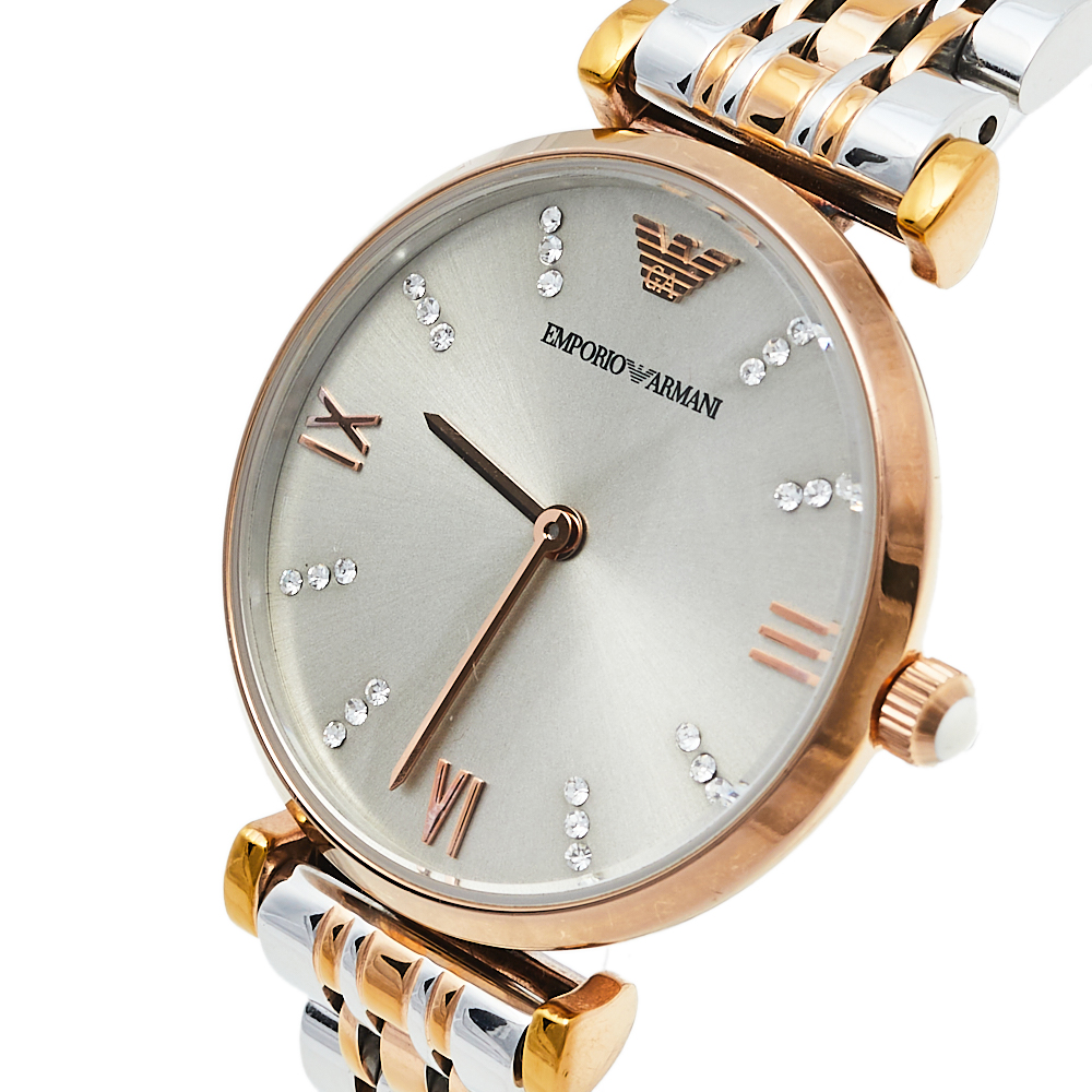 

Emporio Armani Grey Two-Tone Stainless Steel Classic AR1840 Women's Wristwatch