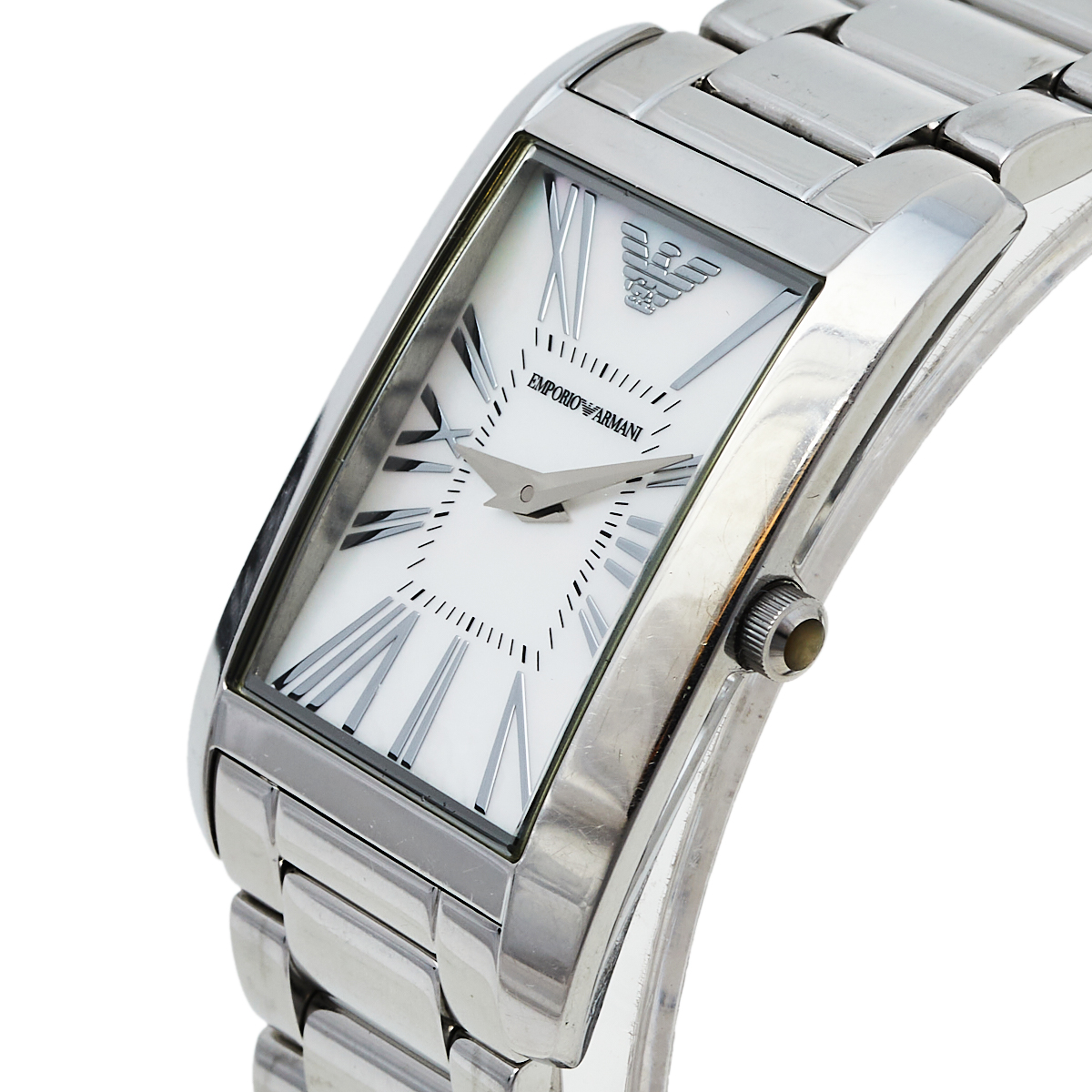 

Emporio Armani Mother Of Pearl Stainless Steel Classic AR2037 Women's Wristwatch, Silver