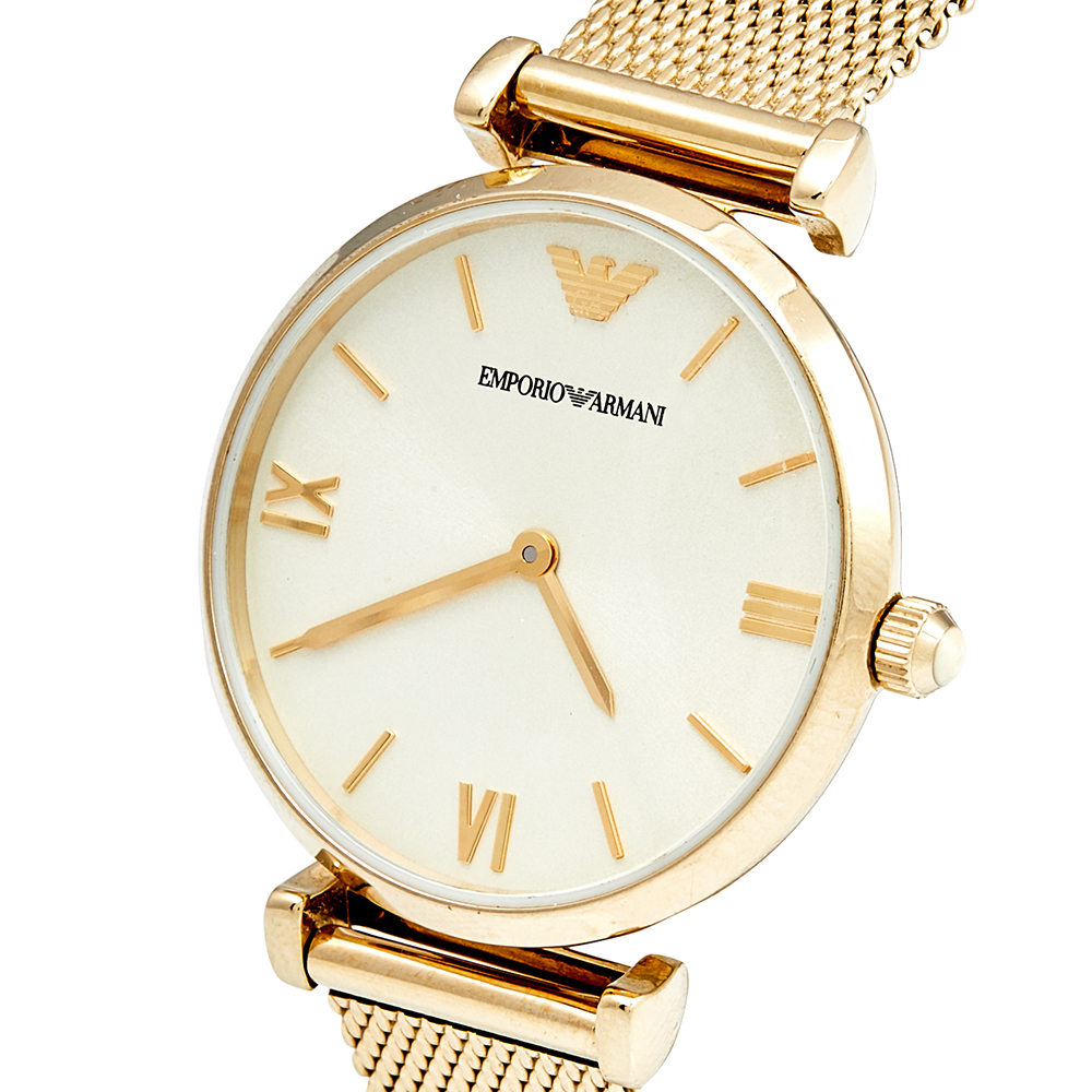 

Emporio Armani Champagne Gold Plated Stainless Steel AR-1957 Women's Wristwatch