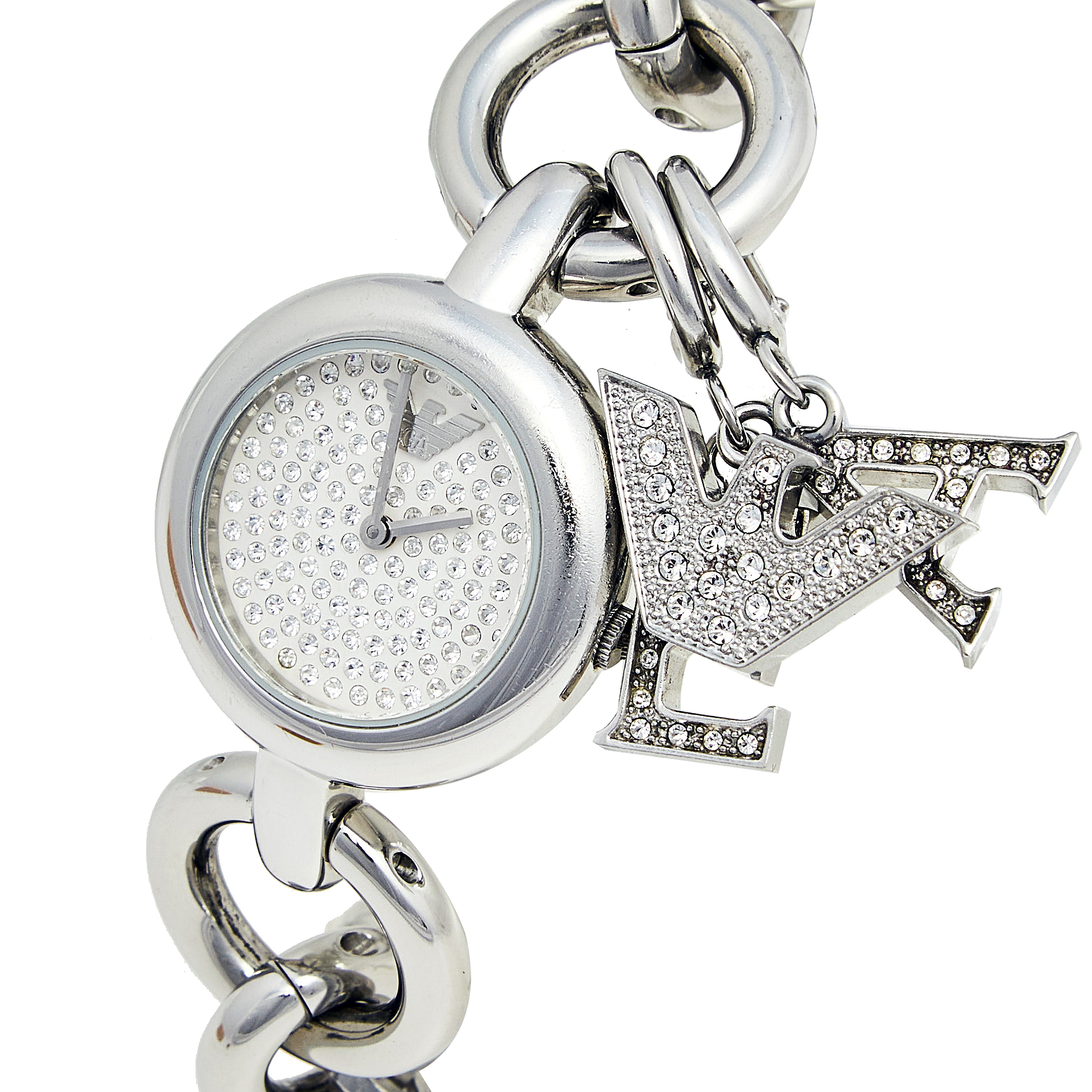 

Emporio Armani Silver Stainless Steel Charm AR-5713 Women's Wristwatch