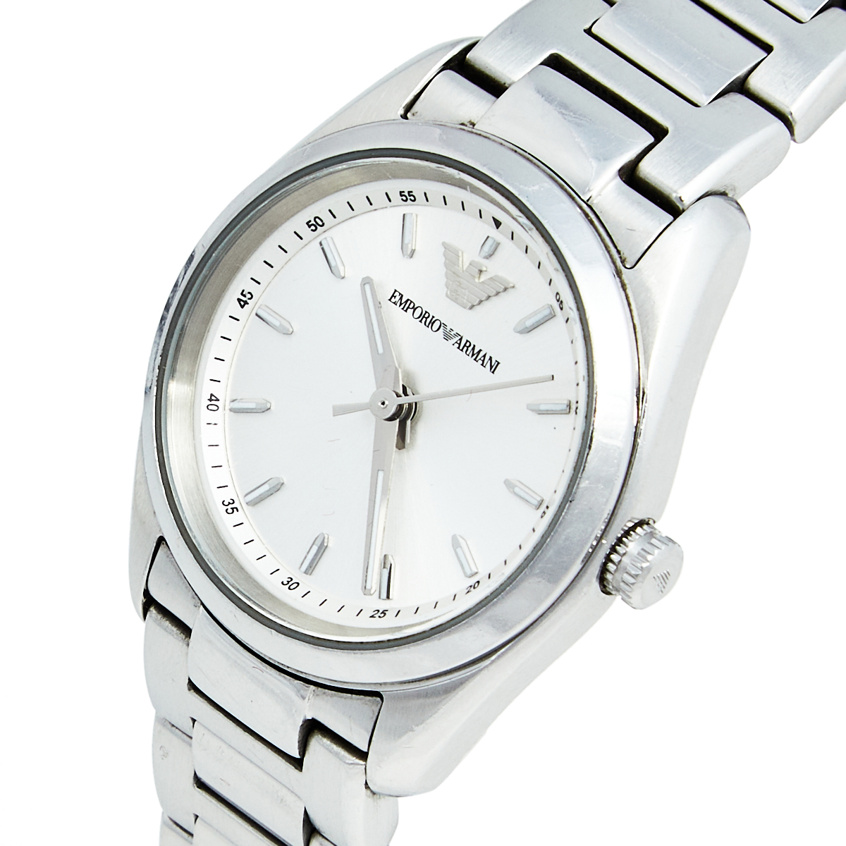 

Emporio Armani Silver Stainless Steel Tazio AR6028 Women's Wristwatch
