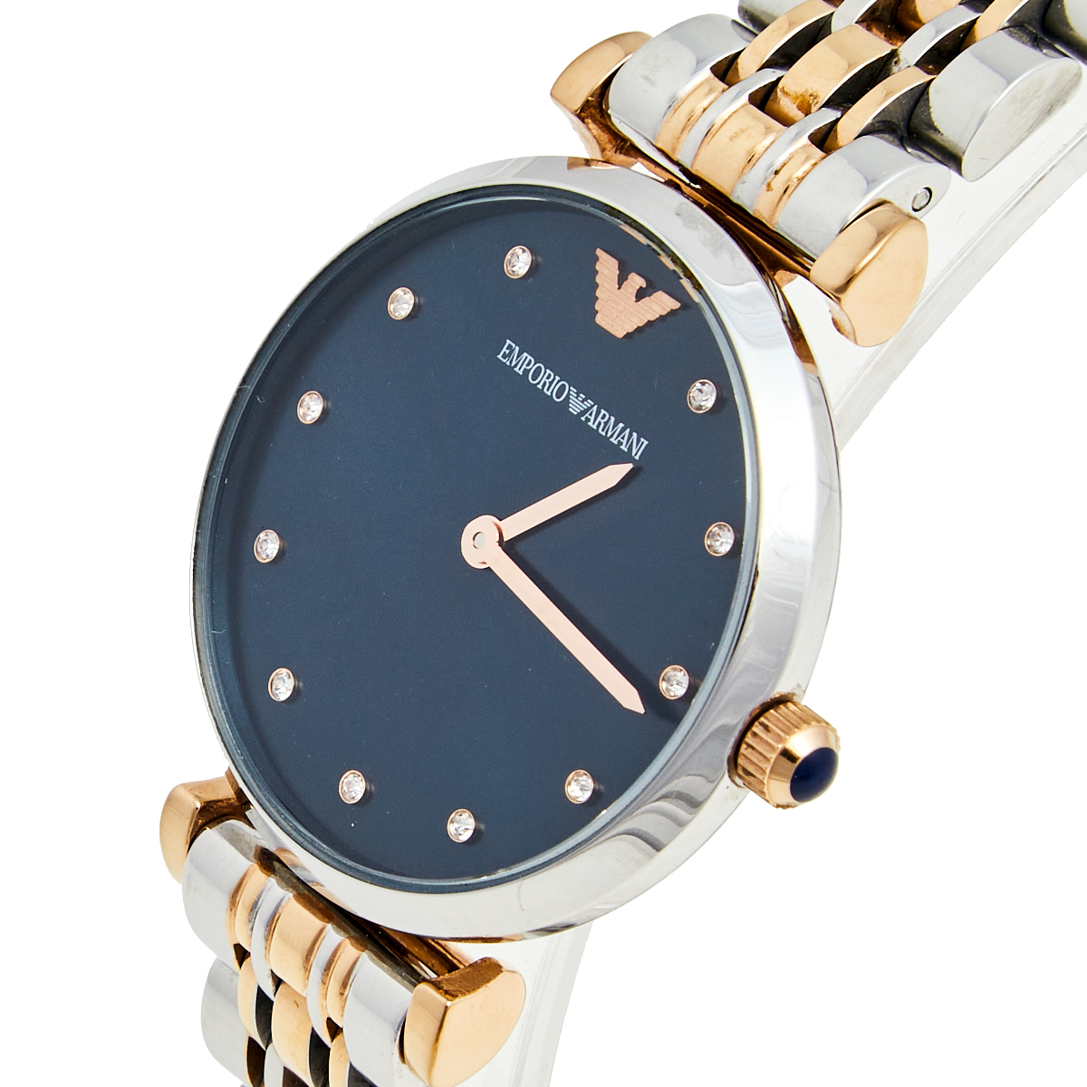 

Emporio Armani Blue Two Tone Stainless Steel AR11092 Women's Wristwatch